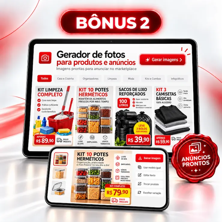 Bonus 2 Gerador de Fotos para Produtos e Anuncios