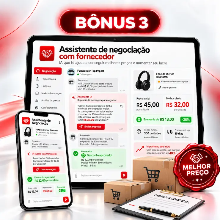 Bonus 3 Assistente de Negociacao com Fornecedor
