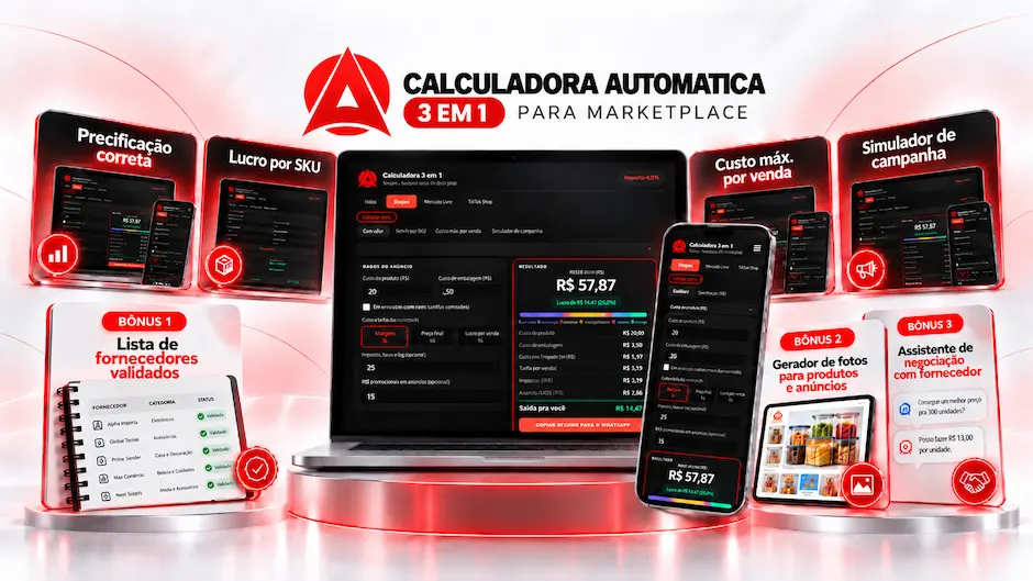 Calculadora 3 em 1 com todas as funcoes e bonus